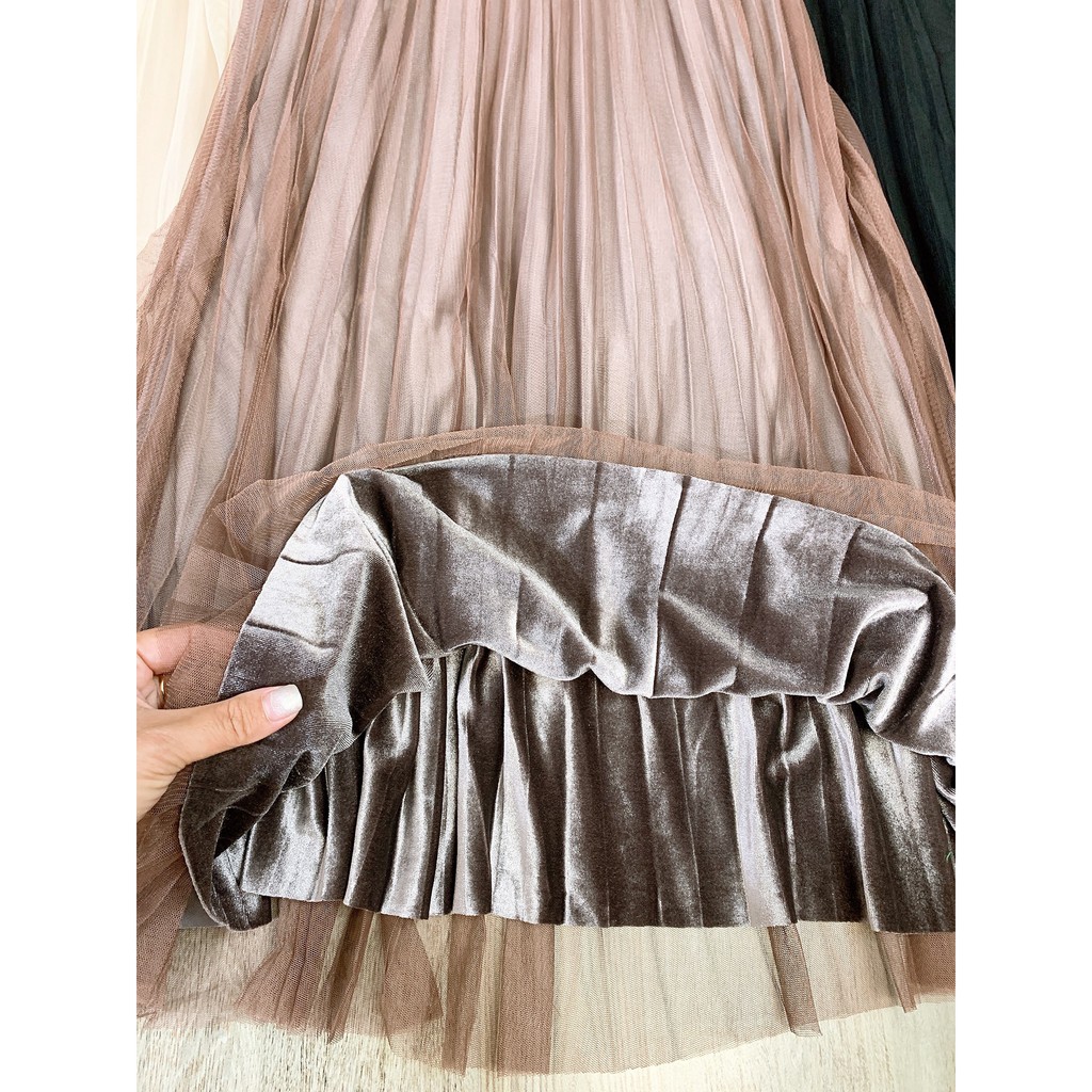 Combo 2 Chân váy xếp ly lót nhung phá lưới mặc 2 kiểu | BigBuy360 - bigbuy360.vn