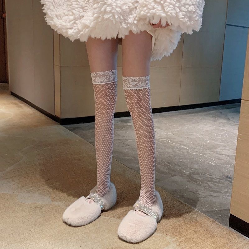 Tất / Vớ lưới sexy phối đồ cosplay 2 màu đen trắng CICI BONITA HCM CPK05