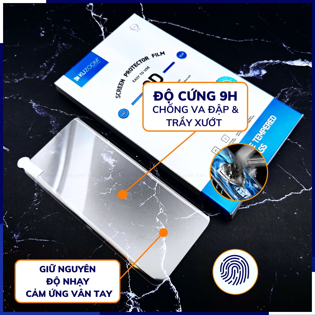 Cường lực huawei p50 pro UV trong suốt keo lỏng chính hãng kuzoom chống va đập vân tay nhạy phụ kiện huỳnh tân store