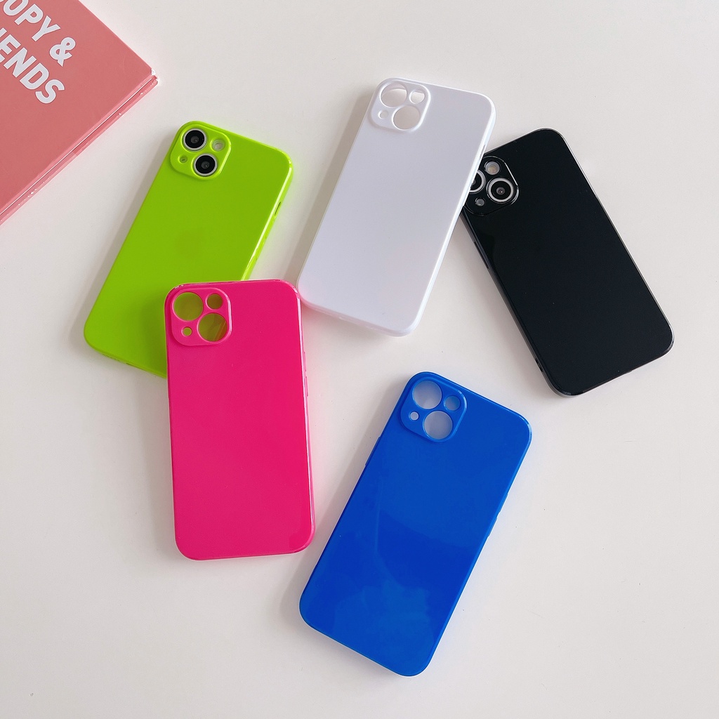 Ốp Điện Thoại Silicon Màu Kẹo Dạ Quang Sang Trọng Cho Iphone 13 12 11 Pro max xs max xr 7 8 6 6s plus se 2020