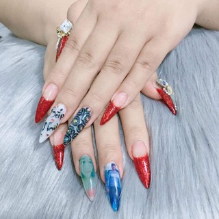 Móng úp HSM , Móng up nhọn dài nhám sẵn