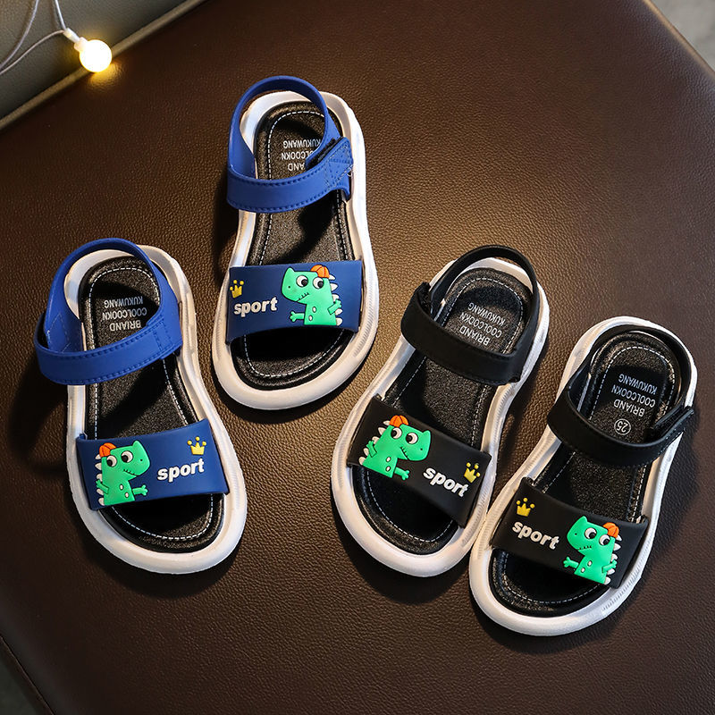 Giày Sandal Posen Đế Mềm Trang Trí Hình Chú Khủng Long Dễ Thương 2021 Cho Bé Trai