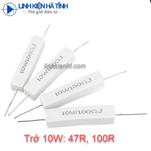 TRỞ 10W 5R TRỞ SỨ 10W 5R 10R 47R 100R TRỞ CÔNG SUẤT 10W LOẠI TỐT