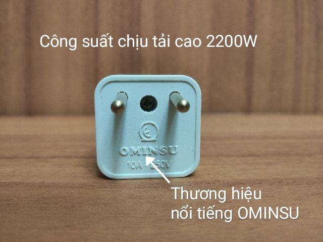 Phích cắm chuyển 3 ra 2, Phích nối đa năng 2 ra 3 chân OMINSU chất lượng cao