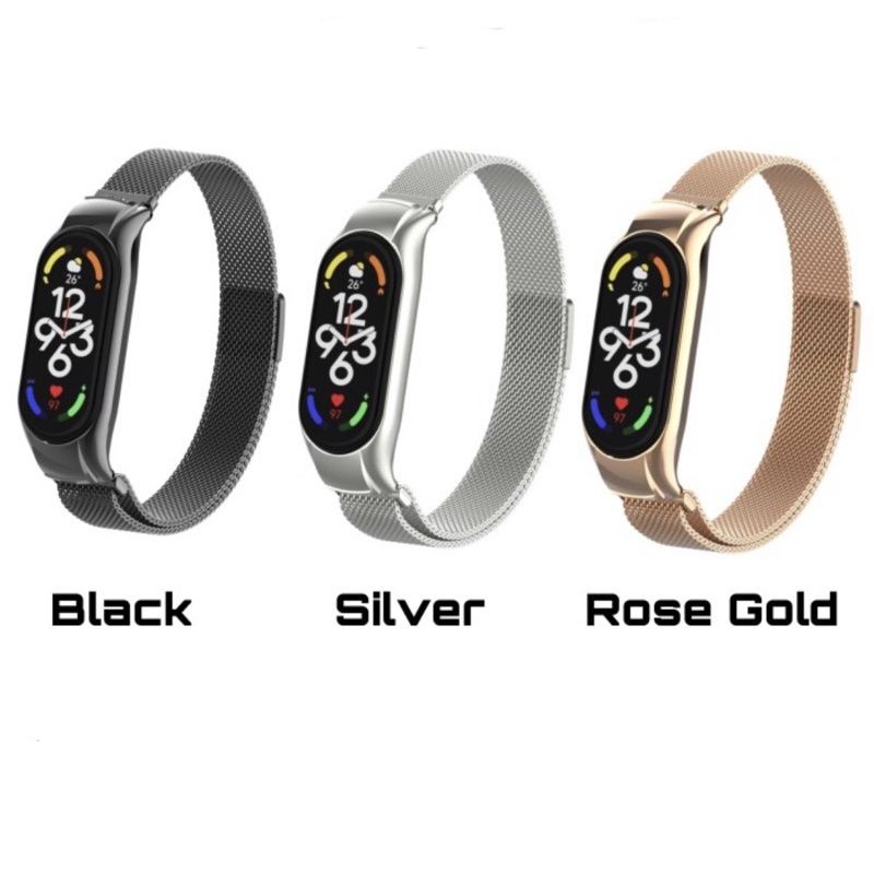 Miband 7 - Dây đeo chất liệu Milanese cao cấp dành cho đồng hồ Xiaomi Miband 7