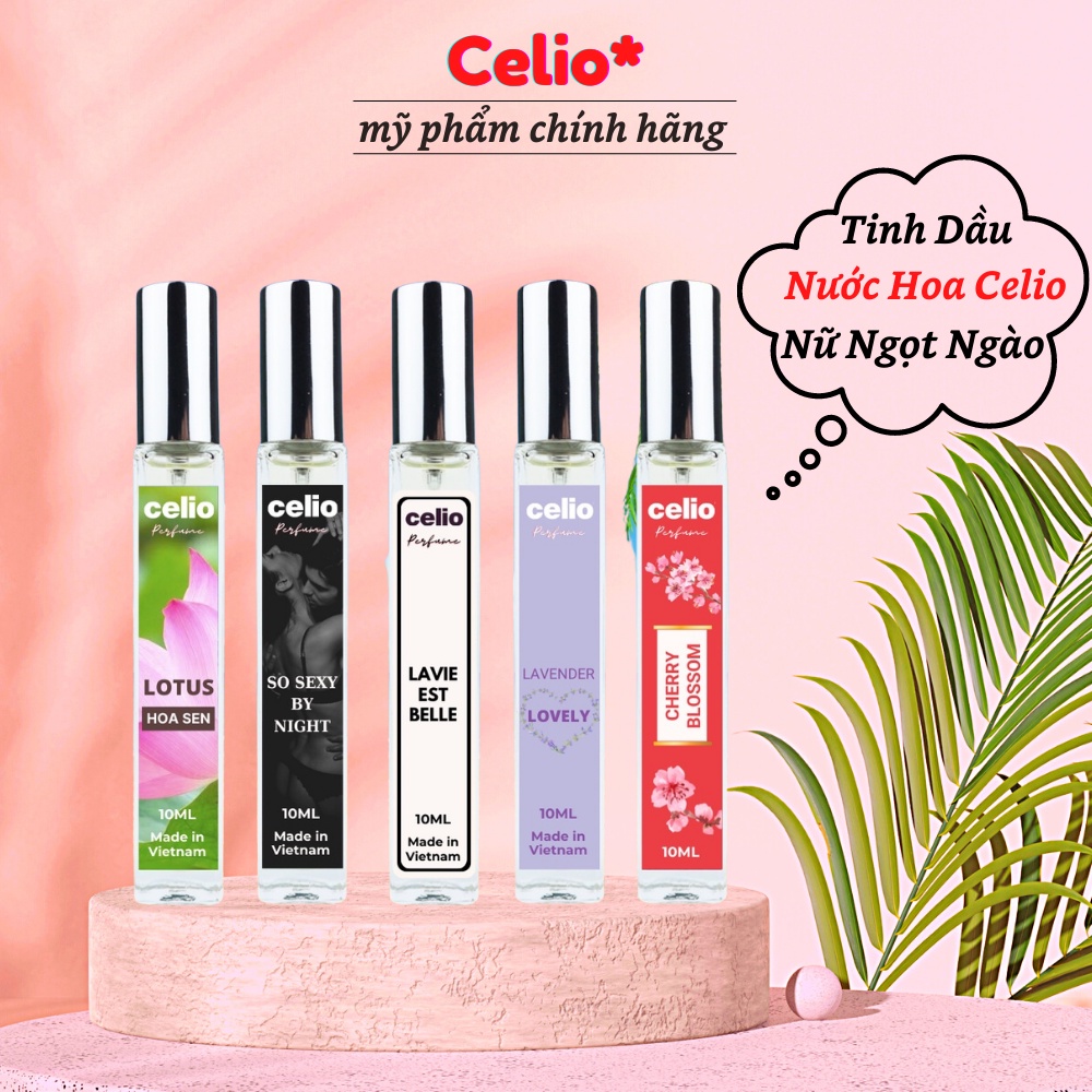 Tinh Dầu Nước Hoa Celio 10ml Tinh Dầu Nước Hoa Nữ Ngọt Ngào Thơm Mát Gợi Cảm Thơm Lâu Dạng Xịt ( CeLio Official Store )