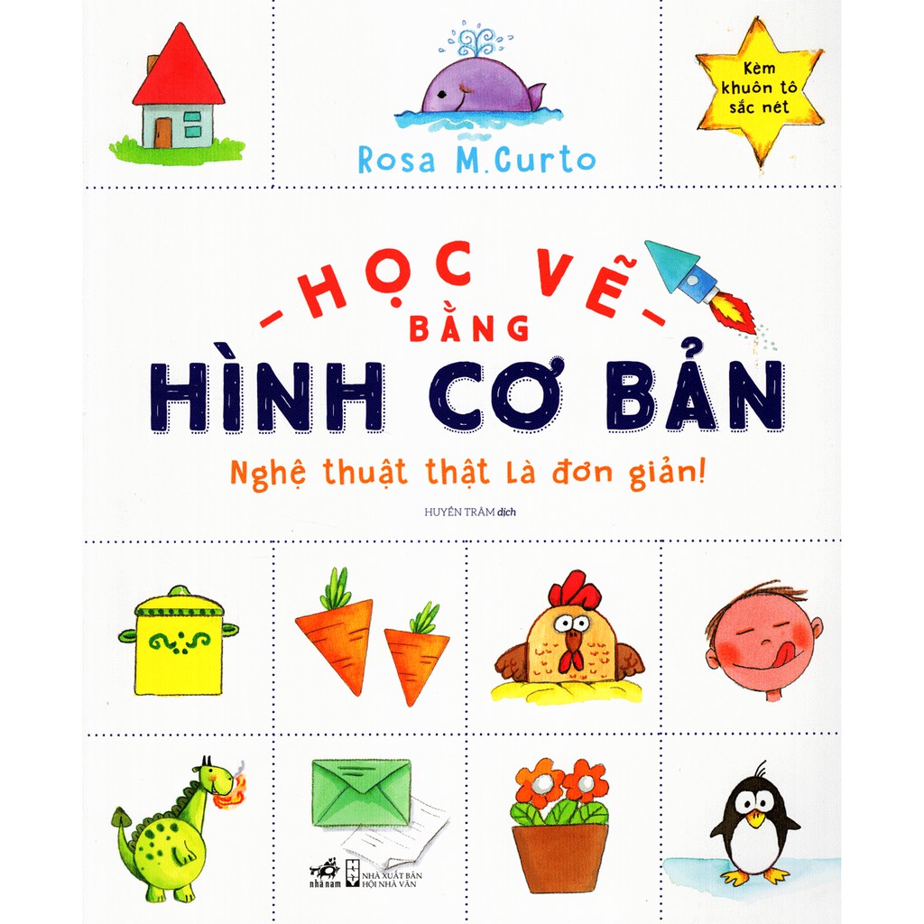 Sách - Học vẽ bằng hình cơ bản( kèm khuôn vẽ bìa Nhã Nam Book)