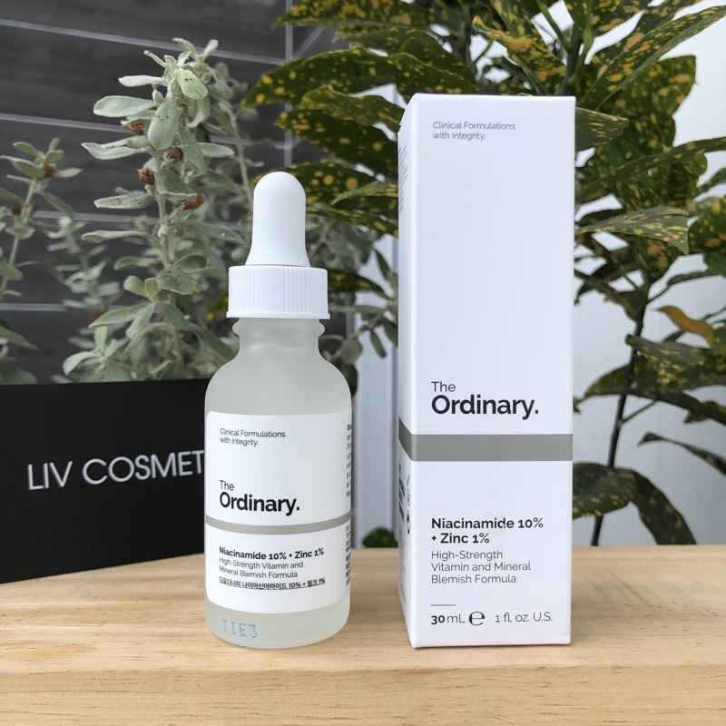 Serum The Ordinary Niacinamide 10%+Zinc 1% giảm mụn,se khít lỗ chân lông, trắng sáng da