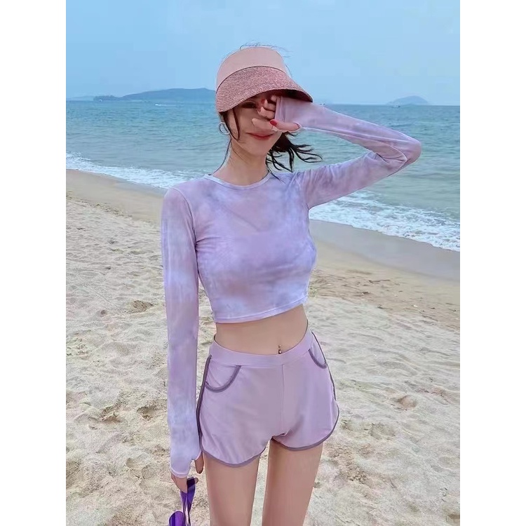 Đồ Bơi bikini Lưng Cao Dài Tay Gợi Cảm Cho Nữ Y58