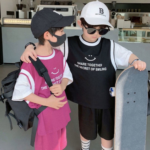 Bộ Đồ Thể Thao Áo Thun Tay Ngắn Quần Đùi Thời Trang Mùa Hè Dành Cho Bé Trai 2022