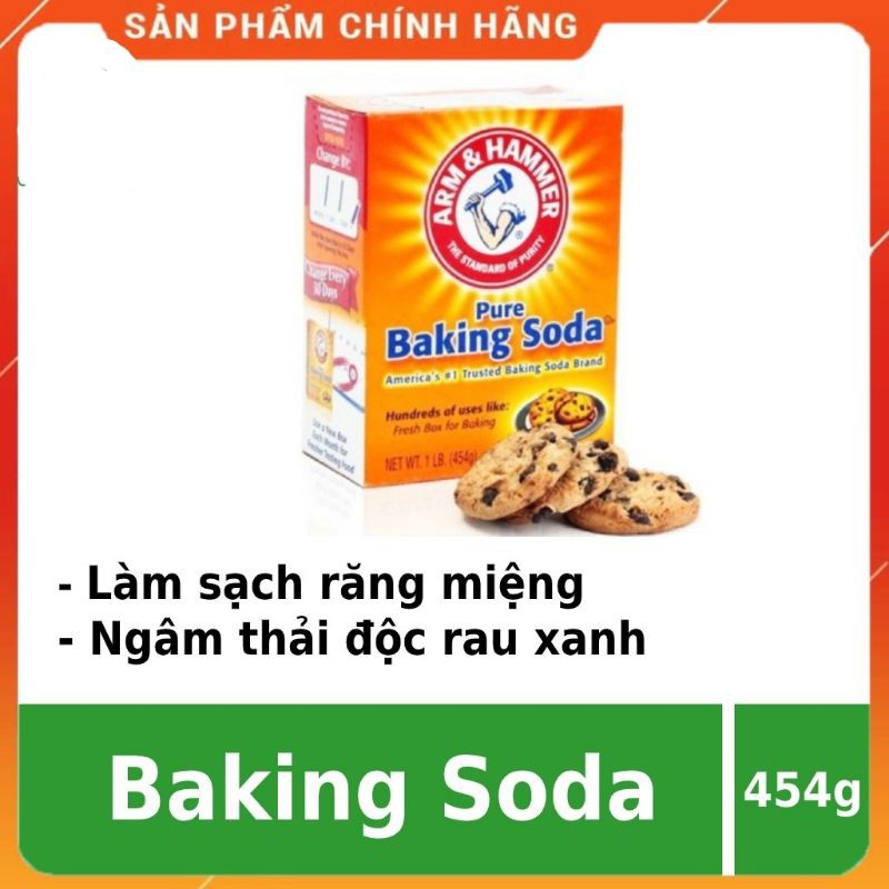 Muối Backing soda 454g dùng làm bánh, ngâm hoa quả - Healthy