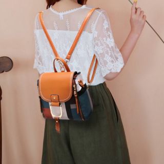 Balo da phối màu,balo nữ thời trang,túi đeo chéo nữ phối màu,balo kiêm túi xách nữ,balo thời trang,balo túi xách caro