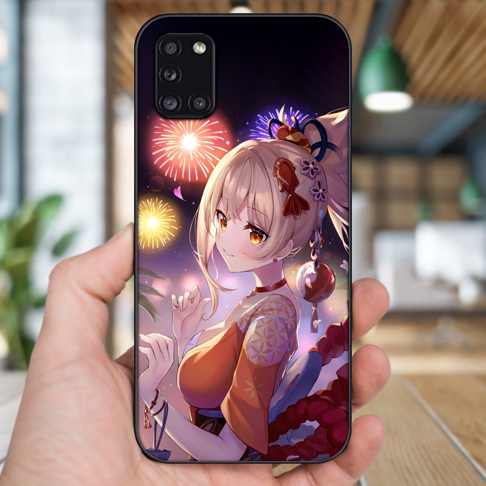 Ốp lưng Samsung A31 viền đen in hình Yoimiya Genshin Impact