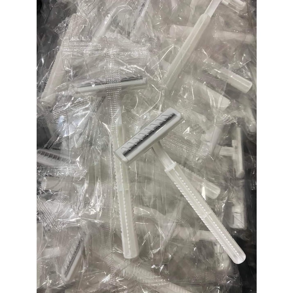 Dao cạo râu, cạo mặt dùng 1 lần, bàn cạo râu siêu bén cao cấp, túi 100 chiếc