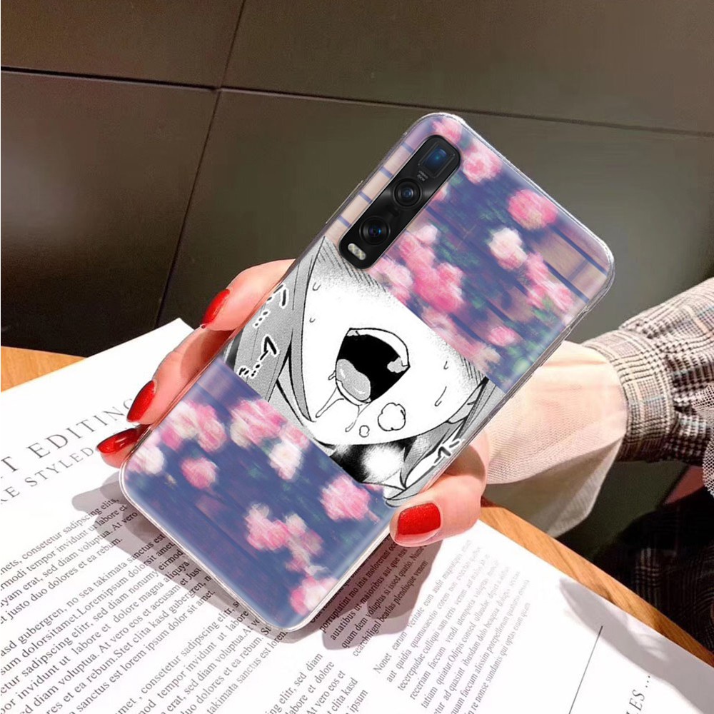 Ốp điện thoại trong suốt in hình hoạt hình Ahegao cho Xiaomi Redmi Note 9 Power Se Pro Max 9s 9c 9a Lite Blackshark 2 3