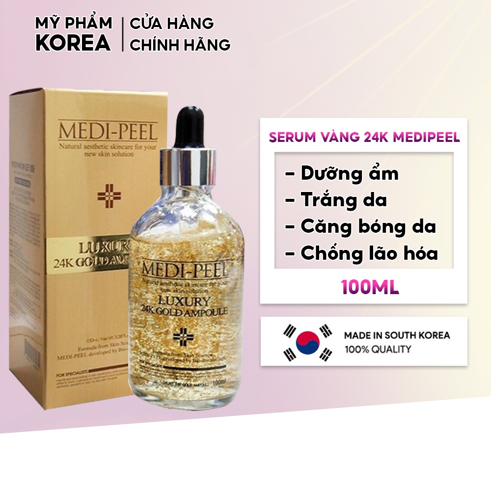 Serum vàng 24k Gold MEDIPEEL làm trắng da chống lão hóa tái tạo và săn chắc da Hàn Quốc 100ml