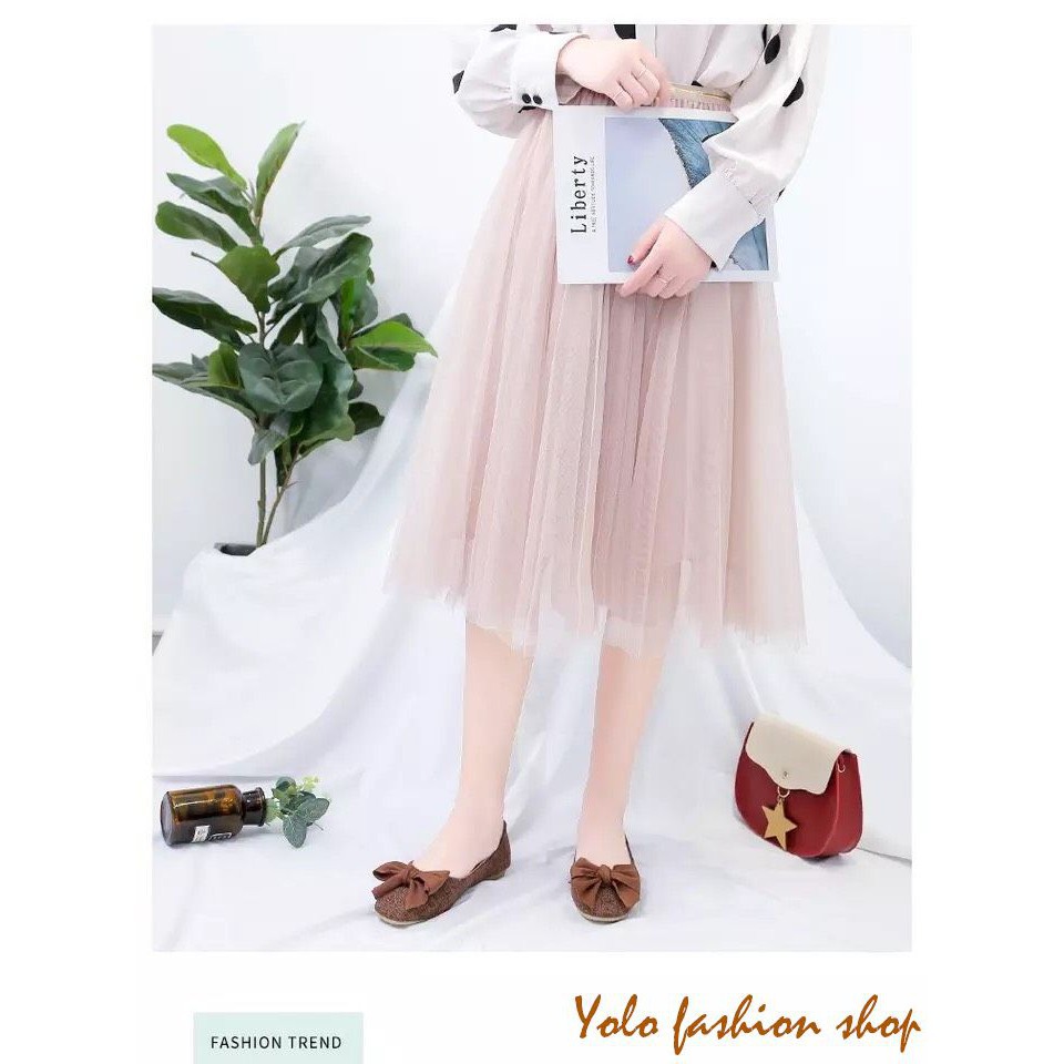 Giày bệt búp bê nữ vải dạ thắt nơ xinh xắn - B12 | BigBuy360 - bigbuy360.vn