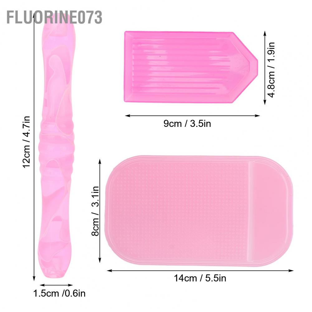 Fluorine073 Công cụ vẽ tranh Rhinestone Bộ dụng móng nghệ thuật chấm bút không trượt Pad phụ kiện sơn