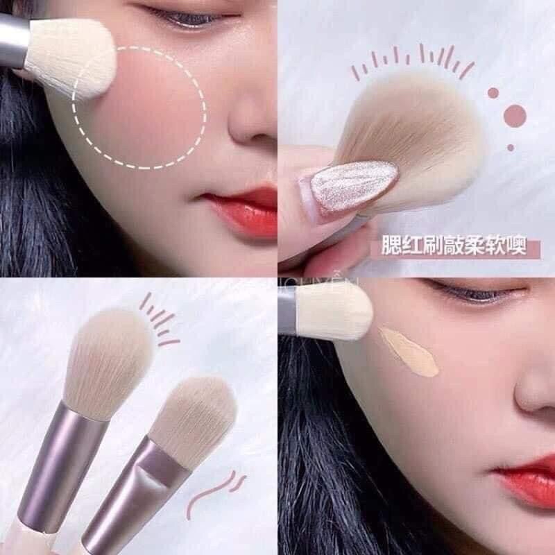 Set Bộ Cọ Trang Điểm 8 Món Nhỏ Gọn Siêu Tiện Lợi