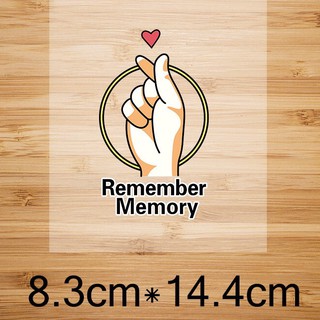 Hình ủi áo decal chuyển nhiệt - mẫu ''bắn tim chữ remember memory''