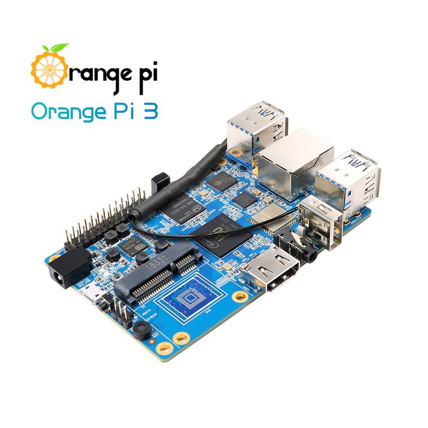 Orange Pi 3 chip H6 RAM 2GB 4 cổng USB 3.0 Wifi LAN Giga và PCIe