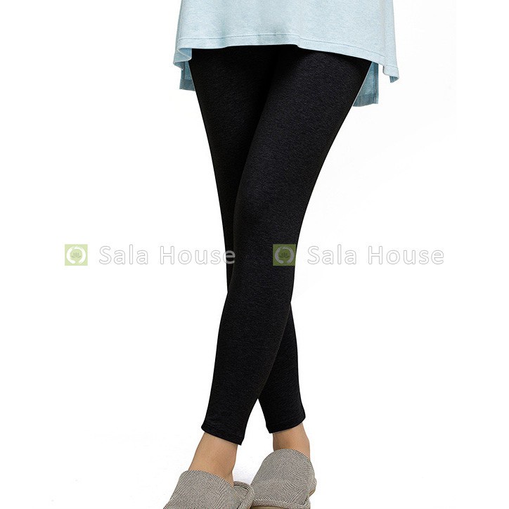 Quần Legging Bầu Cạp Cao Bảo Vệ Bụng EnjoyPreg SalaHouse chất thun mềm mịn co giãn tốt cho mẹ bầu và sau sinh - L01
