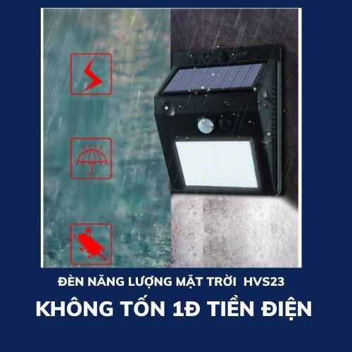 Đèn năng lượng mặt trời cảm biến chống trộm 30 LED HVS23 | BigBuy360 - bigbuy360.vn