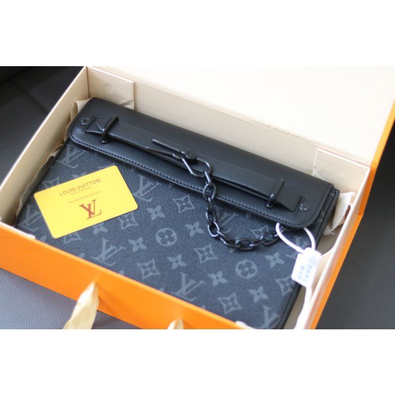 TÚI CLUTCH CẦM TAY NAM NỮ LV1607 STEAMER DA THẬT FULLBOX NAM CHÂM HÀNG SẴN