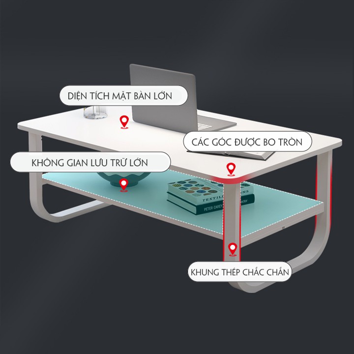 ( HOT) Bàn trà sofa, bàn trà phòng khách hoa văn đá cẩm thạch, kích thước 100x60x41 cm) | BigBuy360 - bigbuy360.vn