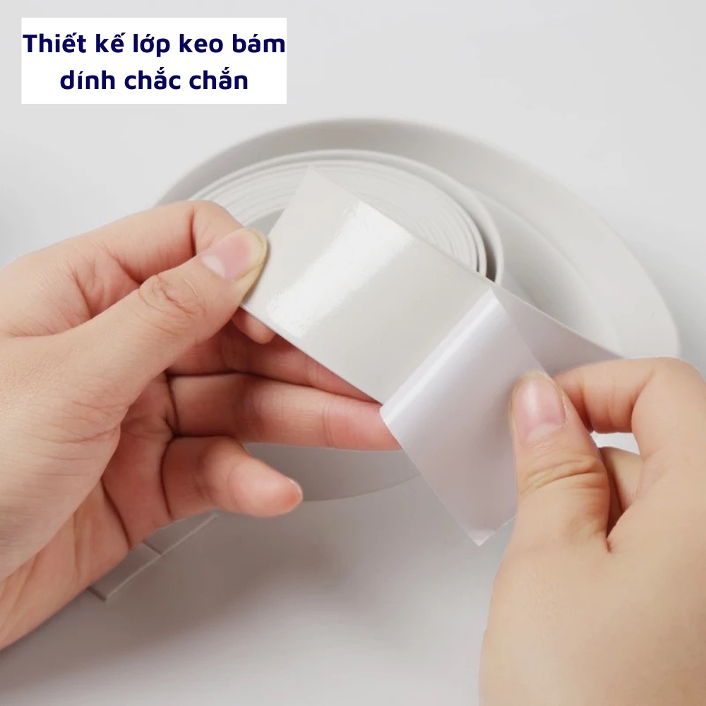 Cuộn băng keo chống thấm PVC tiện dụng dán viền bồn rửa chén phòng tắm tiện lợi chống ố vàng nấm mốc khe hở