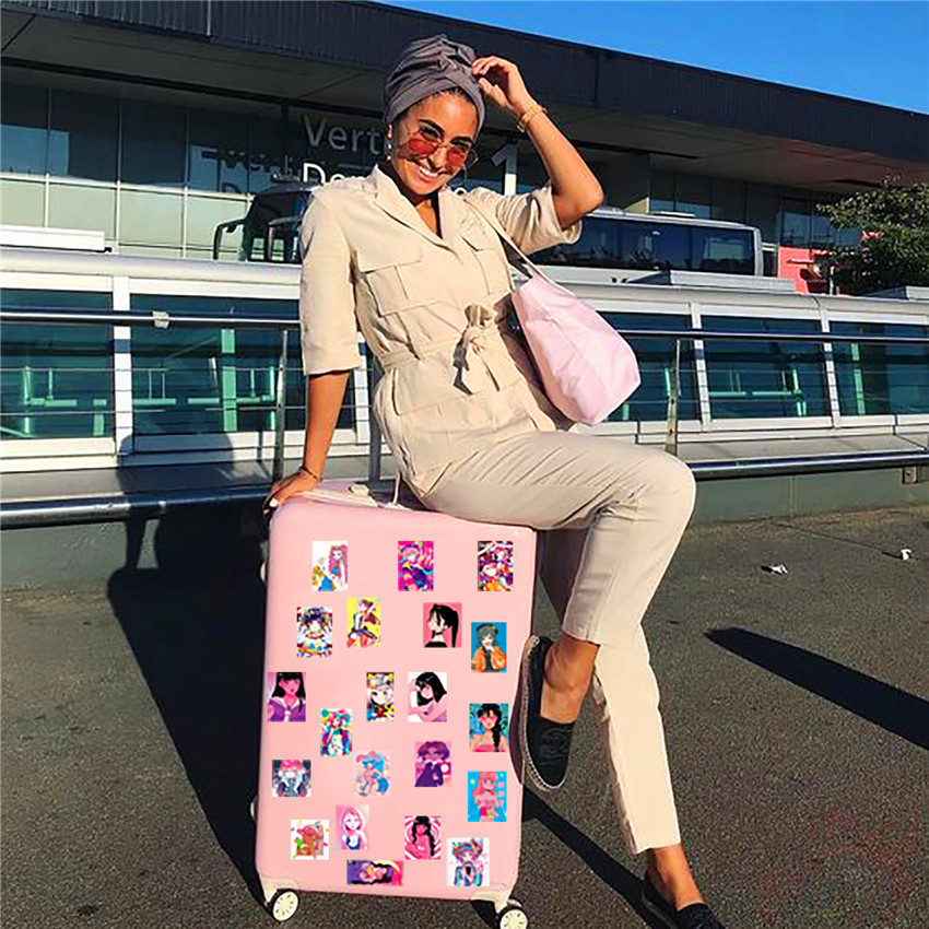 ❉ POP Pink Tokyo Girl - Series 04 Illustration Beauty Stickers ❉ 50Pcs/Set Waterproof DIY Fashion Decals Doodle Stickers