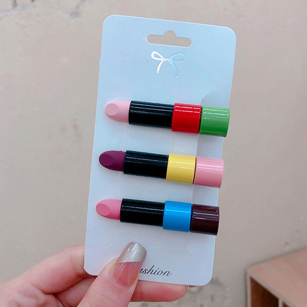 NICKOLAS Kẹp Tóc Nhựa Màu Sắc Kẹo Ngọt Kiểu Hàn Quốc Đơn Giản Xinh Xắn