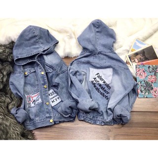 Áo Khoác Jean nữ có Nón Muradfashion ms57 - Áo khoác Bò Nữ Cao Cấp freesize Dưới 55kg