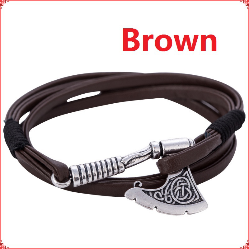 Vòng Tay Da Nhiều Lớp Phong Cách Bắc Âu Cho Nam