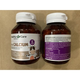 [qtmn] -  Viên uống canxi sữa cho bé - Milk Calcium Healthy care, lọ 60 viên