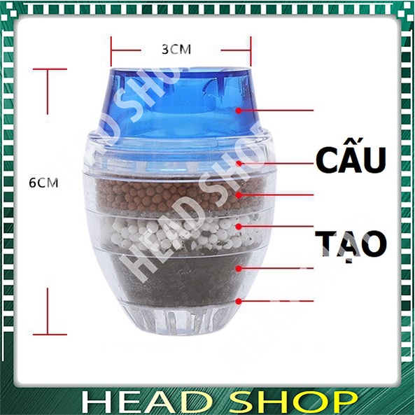 Đầu Lọc Nước Trực Tiếp Tại Vòi 6 Tầng Lọc RY10, Lọc Nước Mini 6 Tầng Có Co Tăng Giảm Gắn Được Nhiều Loại vòi HEADSHOP