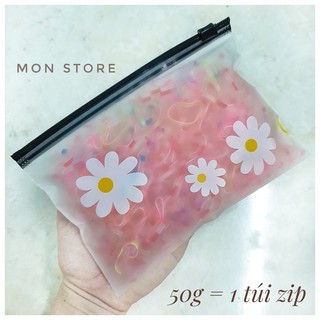 TÚI ZIP 50g thun cột tóc SIZE NHỎ co giãn tốt