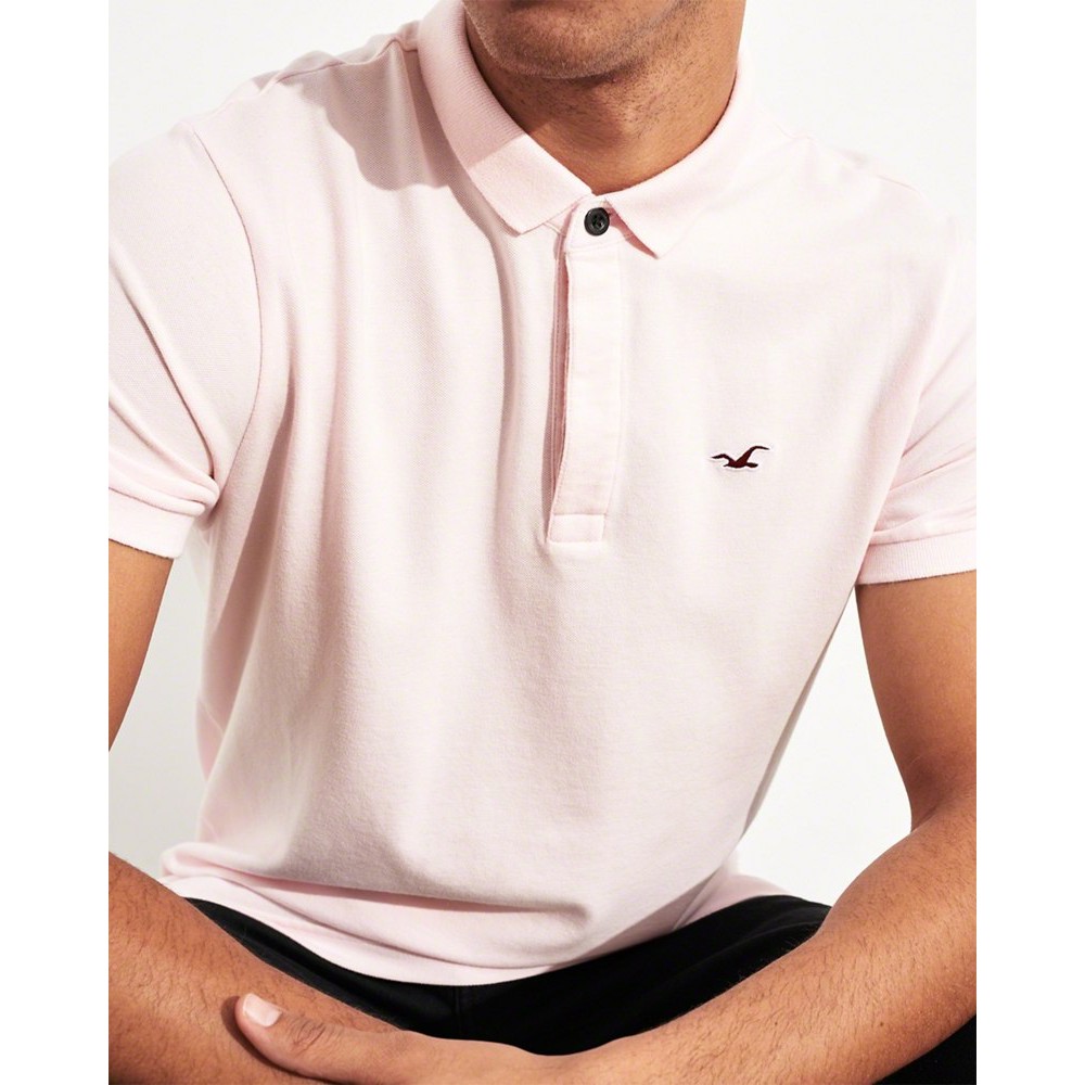 Áo thun nam Hollister Stretch Shrunken Collar Slim Fit Polo