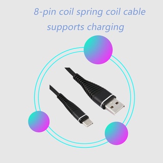 [Cáp sạc] USB-C Type C Cable Coiled Spring Type-C Data Sync Charging Cable