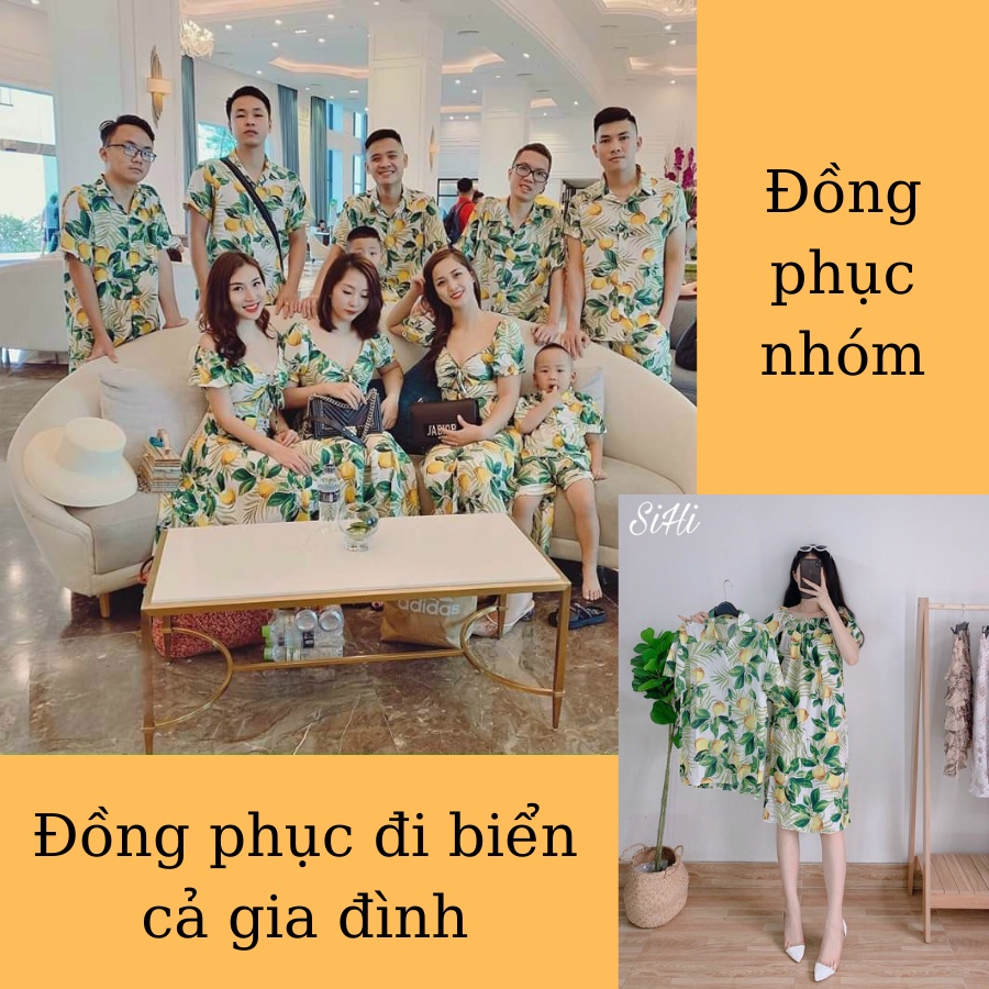 ĐỒNG PHỤC ĐI BIỂN, VÁY ÁO ĐÔI ĐI BIỂN CHO CẢ GIA ĐÌNH, VÁY ÁO HOA QUẢ ĐI BIỂN NAM NỮ VÀ BÉ TRAI BÉ GÁI