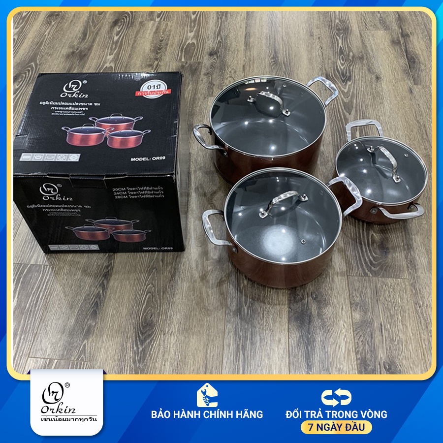 NỒI NHÔM ĐÁY TỪ 3 LỚP - ORKIN Thái Lan  - MÃ OR09