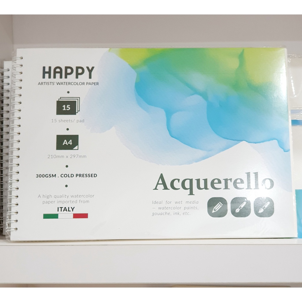 Sổ vẽ Màu Nước HAPPY 300gsm