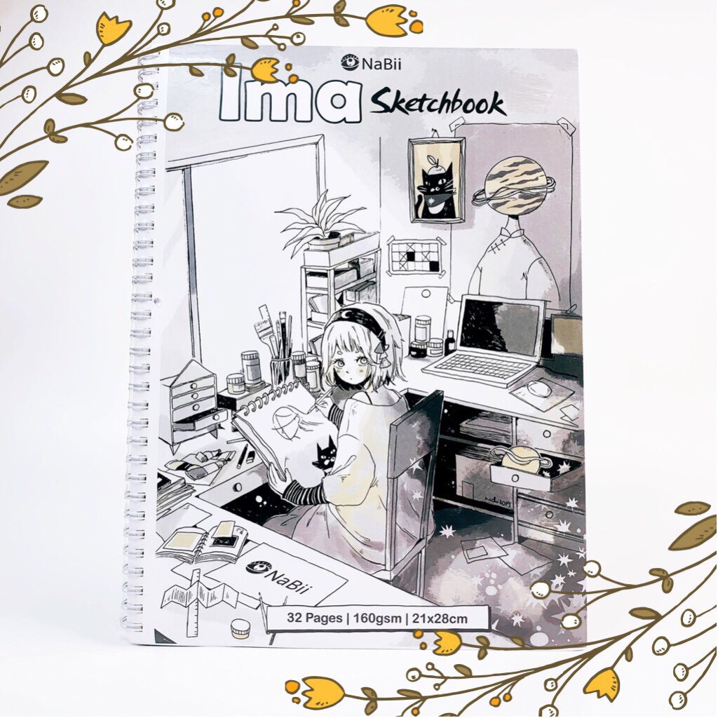 Giấy vẽ, sổ vẽ NaBii Ima Sketchbook 160gsm 32 tờ