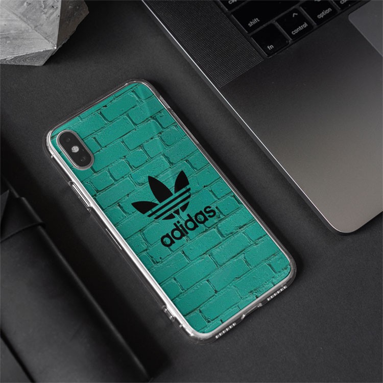 Ốp lưng logo ADIDAS tường gạch  xanh cho Iphone 5 6 7 8 Plus 11 12 Pro Max X Xr ADIPOD00217