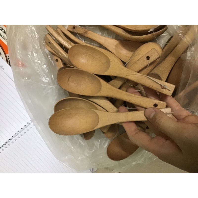 Thìa gỗ, thìa ăn cơm bằng gỗ dài 14cm