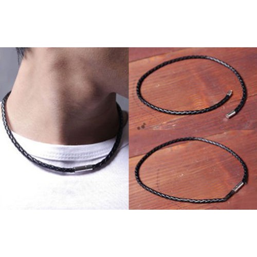 Vòng tay da PU dây bện phong cách thể thao cá tính