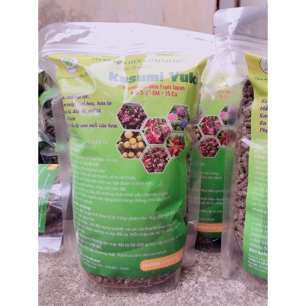 Phân hữu cơ sinh học Nhật nhập khẩu nguyên bao bổ sung Humic (gói 1kg)