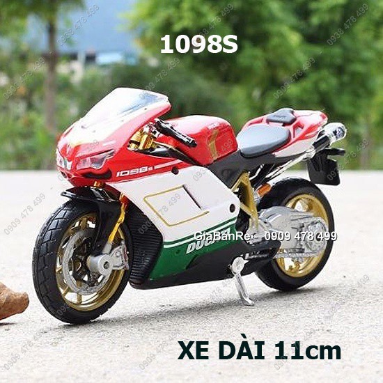 Xe Mô Hình Moto Ducati 1098s Tem Italy Tỉ Lệ 1:18 - Maisto - 8793