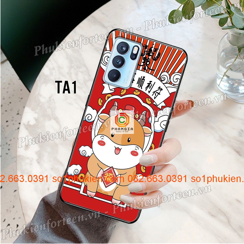 Ốp lưng Oppo Reno 6 5g dẻo in hình bò sữa dễ thương