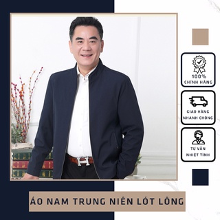Áo khoác dù nam trung niên lót lông tặng ông tặng bố